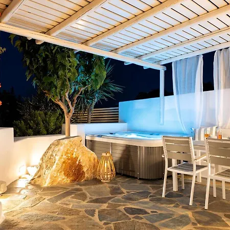 Luxury 1 Bedroom The Cobble Private Jacuzzi Private Terrace Naousa Villa *